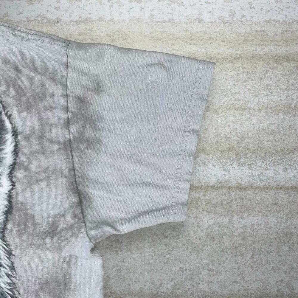 Vintage Y2K Liquid Blue Wolf Shirt Mens M Marble Wash Cotton Short Sleeve - Picture 4 of 4